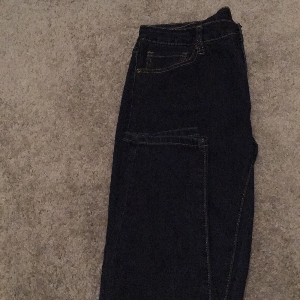 Dark-Wash Ankle Skinny Jeans